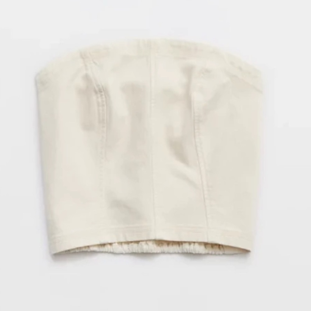 Aerie Soft Landing Corset Tube Top (yellow cream) Size Medium